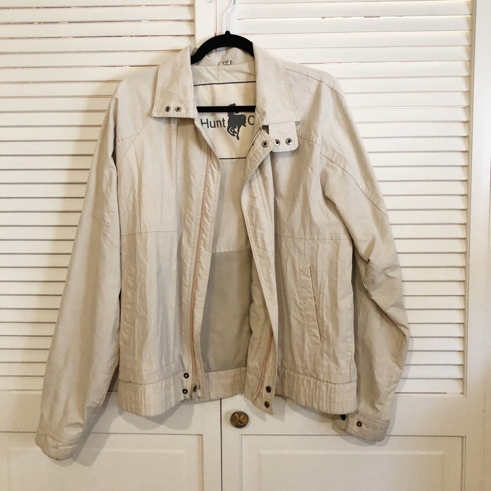 Vintage Hunt Club Khaki Bomber Jacket - Picture 1 of 9